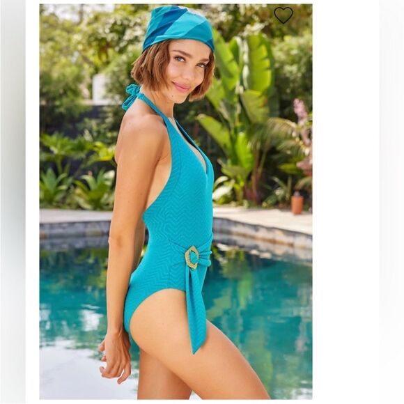 TRINA TURK EMPIRE HALTER ONE PIECE - Picture 2 of 14